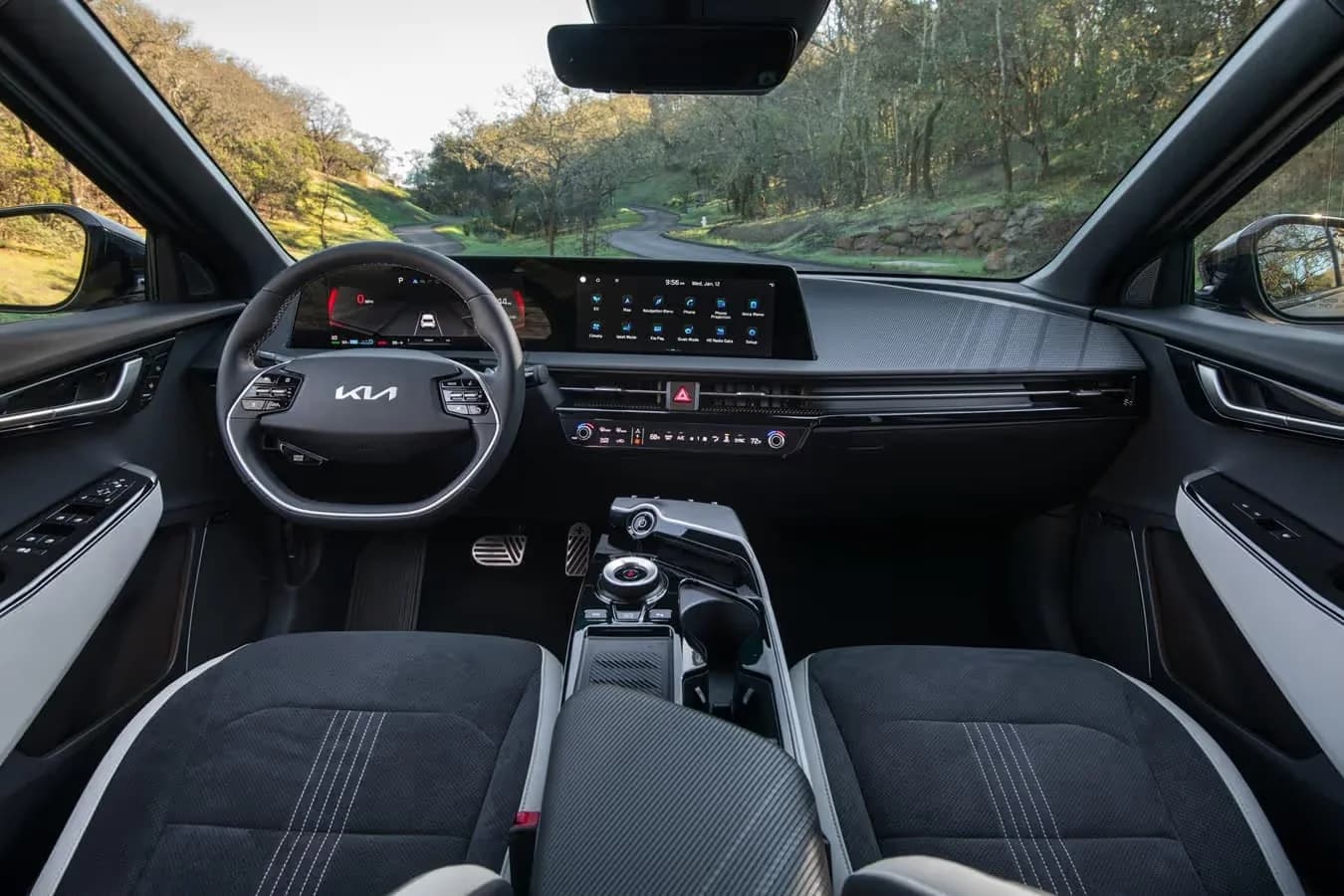 Kia EV6 front seats, dashboard and centre console